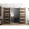 Sartodoors Sturdy Dbl Barn Door 84 x 80in, Cognac Oak W/ Frosted Glass, SS 14FT Rail Hangers Heavy Set QUADRO4445DB-S-AKA-84 - alternate 6